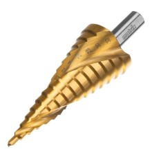 Сверло ступенчатое,4-6-8-10-12-14-16-18-20-22-24-26-28-30-32 мм,HSS,спирал.проф.,трехгр.хв.// Matrix [72359]