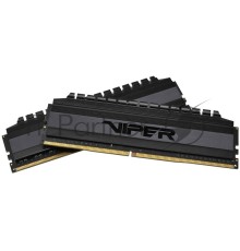 Оперативная память DDR 4 DIMM 64Gb (32GBx2) PC24000, 3000Mhz, PATRIOT BLACKOUT Kit (PVB464G300C6K) (retail)