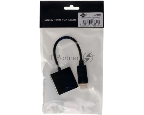 Переходник Atcom DisplayPort - VGA (AT6851) 0.1 м