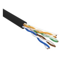Rexant (01-0045-R) Кабель витая пара U/UTP, CAT 5e, PE, 4PR, 24AWG, OUTDOOR, SOLID, черный, 305м