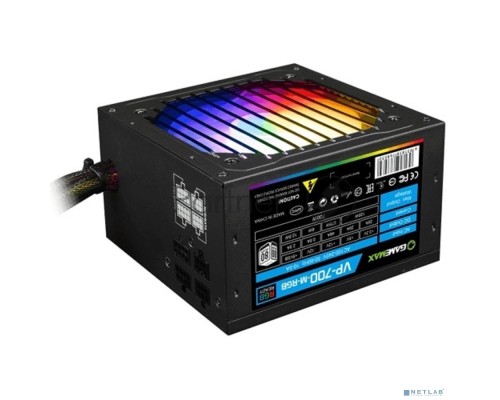 Блок питания GameMax VP-700-RGB-MODULAR 80+ ATX 700W, Ultra quiet