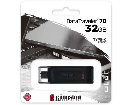 Флеш диск Kingston 64Gb DataTraveler DT70 <DT70/64GB>, USB-C 3.2 Gen 1