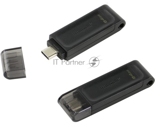 Флеш диск Kingston 64Gb DataTraveler DT70 <DT70/64GB>, USB-C 3.2 Gen 1
