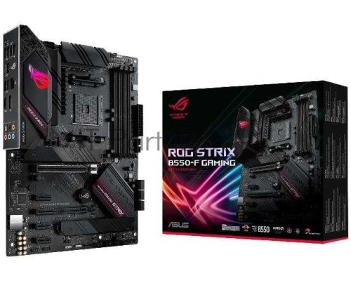 Материнская плата ASUS ROG STRIX B550-F GAMING, AM4, AMD B550, 4xDDR4, 6xSATA, 2xM.2, 1xPCI-E 3.0 x16, 1xPCI-E 4.0 x16, 3xPCI-E x1, 1xDisplayPort, 1xHDMI, 1x 2.5Gb LAN, 1xUSB 3.2 Gen 2, 4xUSB 3.2 Gen 1, 2xUSB 2.0, 5x3.5 мм, 7.1, ATX