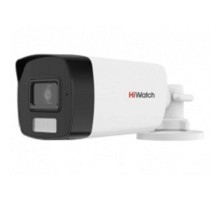 HiWatch DS-T220A (2.8mm) 2 Мп уличная цилиндрическая HD-TVI камера с гибридной подсветкой EXIR/LED до 40 м и встроенным микрофоном (AoC)