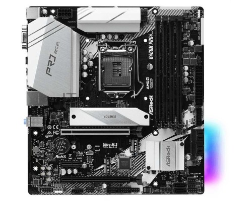 Плата материнская Asrock Asrock B460M PRO4, LGA1200, Intel B460, mATX, BOX