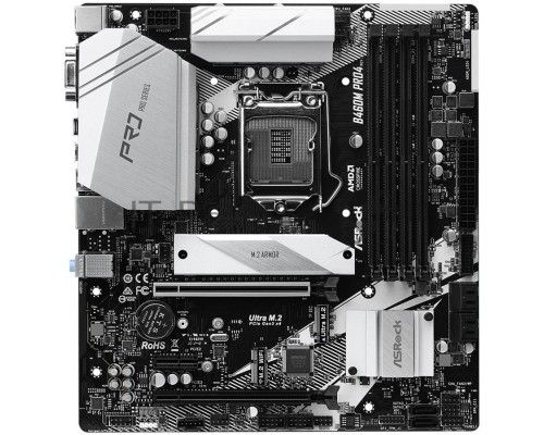 Плата материнская Asrock Asrock B460M PRO4, LGA1200, Intel B460, mATX, BOX