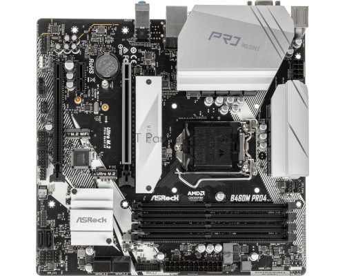 Плата материнская Asrock Asrock B460M PRO4, LGA1200, Intel B460, mATX, BOX