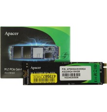 Накопитель SSD Apacer 500GB M.2 2280 AS2280Q4 Client AP500GAS2280Q4-1 PCIe Gen4x4 with NVMe, 5000/2500, IOPS 750K, MTBF 1.5M, 3D TLC, 850TBW, 1.7DWPD, Kit Heatsink and mount, NVMe 1.3, RTL