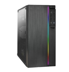 Exegate EX296070RUS Корпус Minitower ExeGate mEVO-9301-EVO800 (mATX, БП EVO800RGB с вент. 12см, с окном, 2*USB+1*USB3.0, HD аудио, черный, с RGB подсветкой)