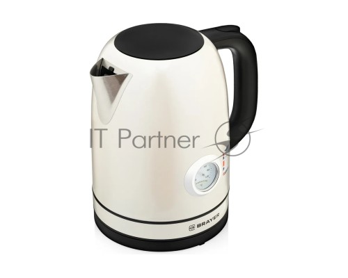 Чайник электрический BRAYER BR1005YE . 2200Вт, STRIX, сталь окраш, термометр,роз.