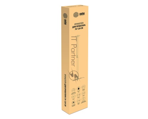 Кронштейн для проектора Cactus CS-VM-PRE03-WT белый макс, 15кг настенный и потолочный поворот и наклон