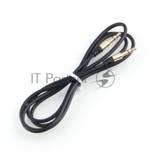 Кабель аудио Cablexpert CCAB-01-35MM-1MB, 3.5 джек (M)/3.5 джек (M), черный, 1м, блистер