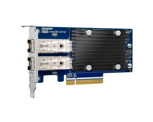 [Дисковый массив] Сетевая карта/ QNAP QXG-10G2SF-X710 LAN Expansion Card, PCIe Gen3 x8, 2 x SFP+ ports (10Gbps/1Gbps)