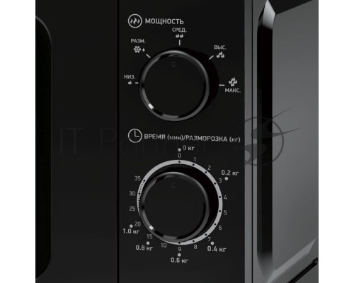 Микроволновая печь BBK 20MWS717MB черный,  20 л, 700 Вт, переключатели - поворотный механизм