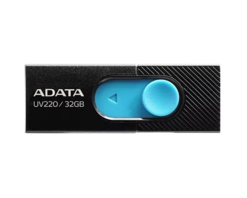 [Носитель информации] A-DATA Flash Drive 32GB  UV220 USB2.0, черный и синий [AUV220-32G-RBKBLl]