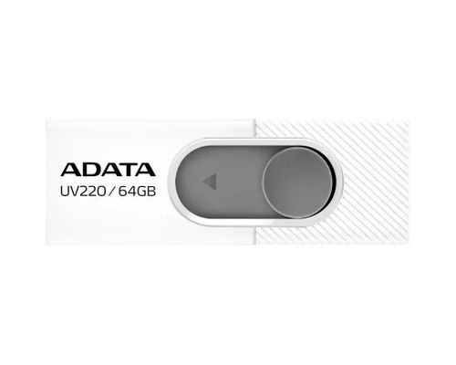 [Носитель информации] A-DATA Flash Drive 64GB UV220  USB2.0, белый и серый [auv220-64g-rwhgy]