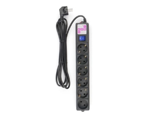 [Сетевые фильтры] Power Cube Фильтр-удлинитель 3м 6 р 16А SPG6-B3M (21888), черный