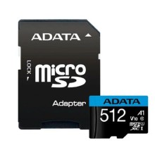 Micro SecureDigital 512GB A-DATA  Class 10 UHS-I A1 100/25 MB/s (SD адаптер)