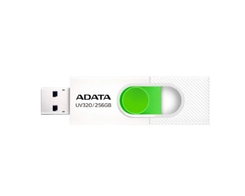 [Носитель информации] A-DATA Flash Drive 256GB <AUV320-256G-RWHGN> UV320, USB 3.2, белый/зеленый