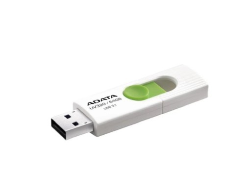 [Носитель информации] A-DATA Flash Drive 64GB <AUV320-64G-RWHGN> UV320, USB 3.2, белый/зеленый