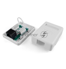 Розетка компьютерная Hyperline SB1-1-8P8C-C6-WH RJ-45(8P8C), категория 6, одинарная, внешняя, Dual IDC