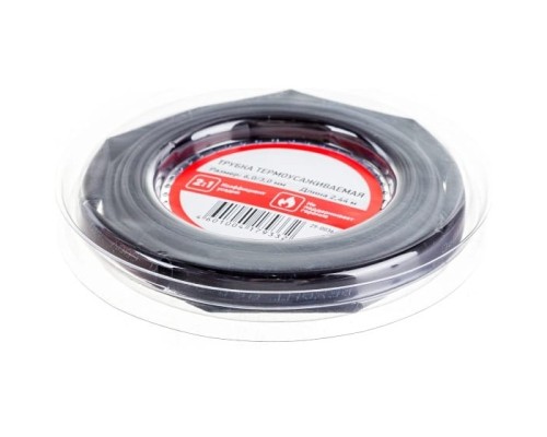 [Rexant Термоусадочные трубки] Rexant (29-0036) Трубка термоусаживаемая ТУТ нг 6,0/3,0мм, черная, ролик 2,44м