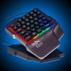 Игровой блок Oklick 701G IRON FIST черный USB for gamer LED (подставка для запястий)