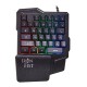 Игровой блок Oklick 701G IRON FIST черный USB for gamer LED (подставка для запястий)