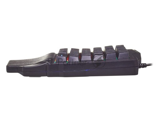 Игровой блок Oklick 701G IRON FIST черный USB for gamer LED (подставка для запястий)