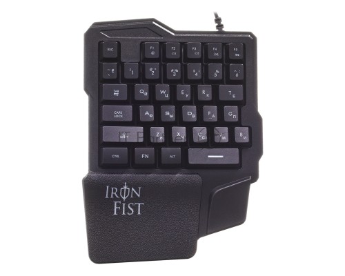 Игровой блок Oklick 701G IRON FIST черный USB for gamer LED (подставка для запястий)