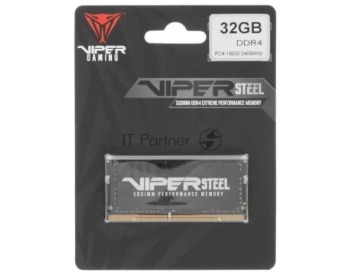 Оперативная память Patriot Memory DDR4 2400 (PC 19200) SODIMM 260 pin, 32 ГБ 1 шт. 1.2 В, CL 15, PVS432G240C5S Оперативная память Patriot Memory DDR4 2400 (PC 19200) SODIMM 260 pin, 32 ГБ 1 шт. 1.2 В, CL 15, PVS432G240C5S