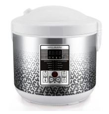 Мультиварка Willmark WMC-51OW (10реж.,Led-дисп.,мультипов.,ант.пр.покр.чаши, акс.,5л,900Вт,белый цв)