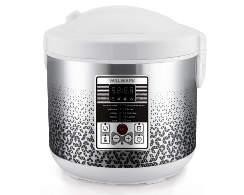 Мультиварка Willmark WMC-51OW (10реж.,Led-дисп.,мультипов.,ант.пр.покр.чаши, акс.,5л,900Вт,белый цв)