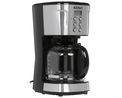 [Пылесос] Кофеварка капельная Kitfort КТ-731 900Вт черный/нержавеющая сталь