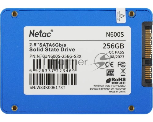 Накопитель SSD Netac 256Gb N600S Series <NT01N600S-256G-S3X> 2.5