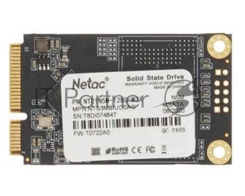 Накопитель SSD mSATA Netac 128Gb N5M Series <NT01N5M-128G-M3X> Retail (SATA3, up to 510/440MBs, 3D TLC)