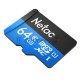 Флеш карта microSDHC 64GB Netac P500 <NT02P500STN-064G-R>  (с SD адаптером) 80MB/s