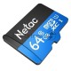 Флеш карта microSDHC 64GB Netac P500 <NT02P500STN-064G-R>  (с SD адаптером) 80MB/s