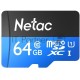 Флеш карта microSDHC 64GB Netac P500 <NT02P500STN-064G-R>  (с SD адаптером) 80MB/s