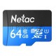 Флеш карта microSDHC 64GB Netac P500 <NT02P500STN-064G-R>  (с SD адаптером) 80MB/s
