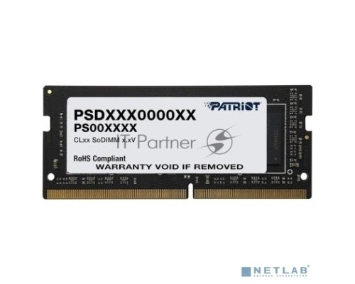 Оперативная память SO-DIMM DDR 4 DIMM 16Gb PC25600, 3200Mhz, Patriot Signature (PSD416G320081S) (retail) Оперативная память SO-DIMM DDR 4 DIMM 16Gb PC25600, 3200Mhz, Patriot Signature (PSD416G320081S) (retail)