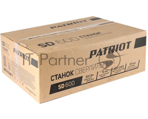 Станок сверлильный PATRIOT SD 600, Мощность, Вт: 550. Тиски в комплекте.