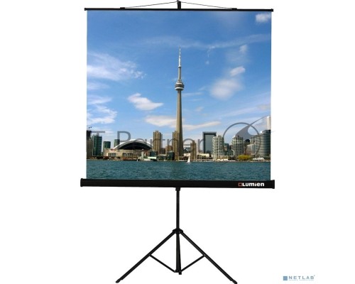 Экран на штативе Lumien Eco View 180x180см (раб.область 174х174 см) Matte White с возможностью настенного крепления 1:1