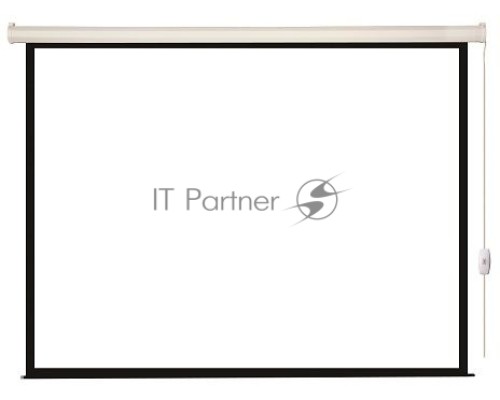 Экран с электроприводом Lumien Eco Control 244x244 см (раб. область 236х236 см) Matte White черная кайма по периметру 1:1