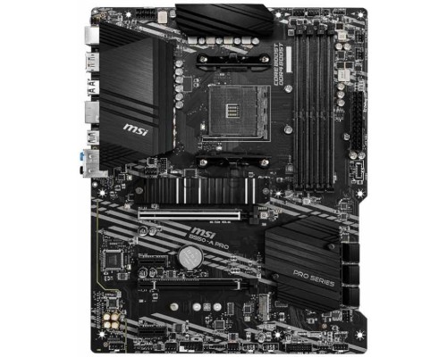 Материнская плата MSI B550-A PRO, AM4, AMD B550, 4xDDR4, 6xSATA, 2xM.2, 1xPCI-E 4.0 x16, 1xPCI-E 3.0 x16, 2xPCI-E x1, 1xHDMI, 1xDP, 1x 1Gb LAN, 4xUSB-A 2.0, 2xUSB-A 3.2 Gen 1, 1xUSB-A 3.2 Gen 2, 1xUSB-C 3.2 Gen 2, 6x3.5 мм, 7.1, ATX