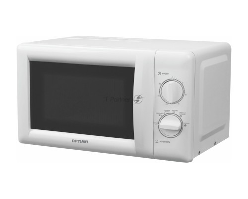 Микроволновая печь OPTIMA MO-2080MW (20л, 700Вт,механич.ПУ, ручкаа д/открыв. дверцы,лампа, белая)