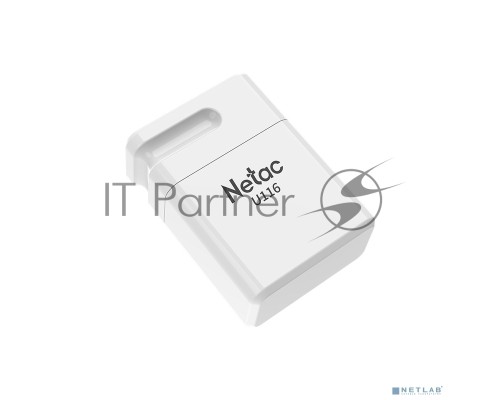 Флеш диск Netac U116 16Gb <NT03U116N-016G-30WH>, USB3.0, миниатюрная пластиковая белая