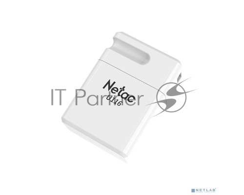 Флеш диск Netac U116 16Gb <NT03U116N-016G-30WH>, USB3.0, миниатюрная пластиковая белая
