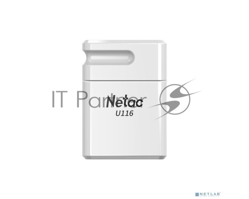 Флеш диск Netac U116 16Gb <NT03U116N-016G-30WH>, USB3.0, миниатюрная пластиковая белая